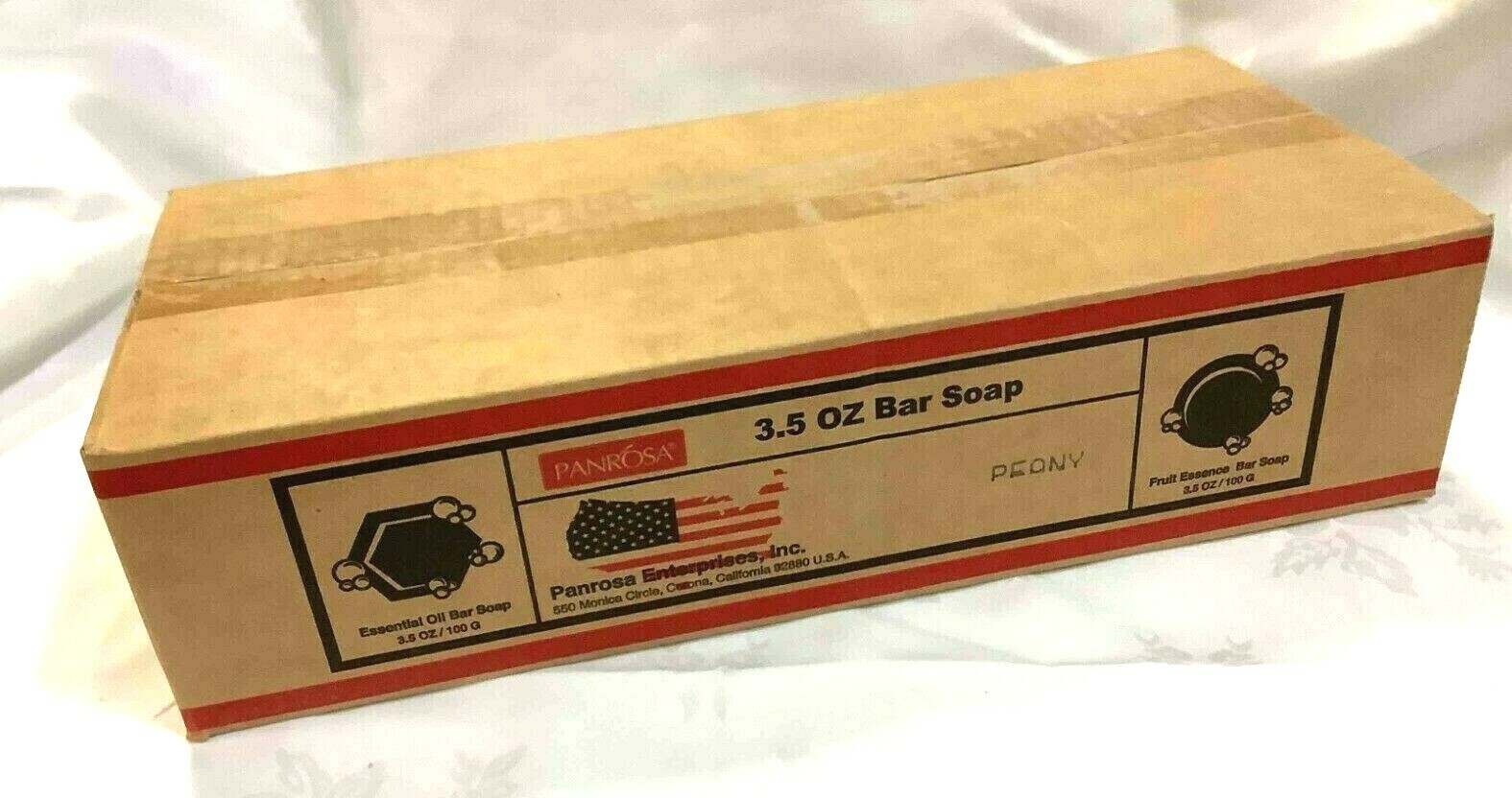 36-BARS PANROSA PEONY ESSENTIAL OIL SOAP, 3.5oz, USA MADE, 36 BARS