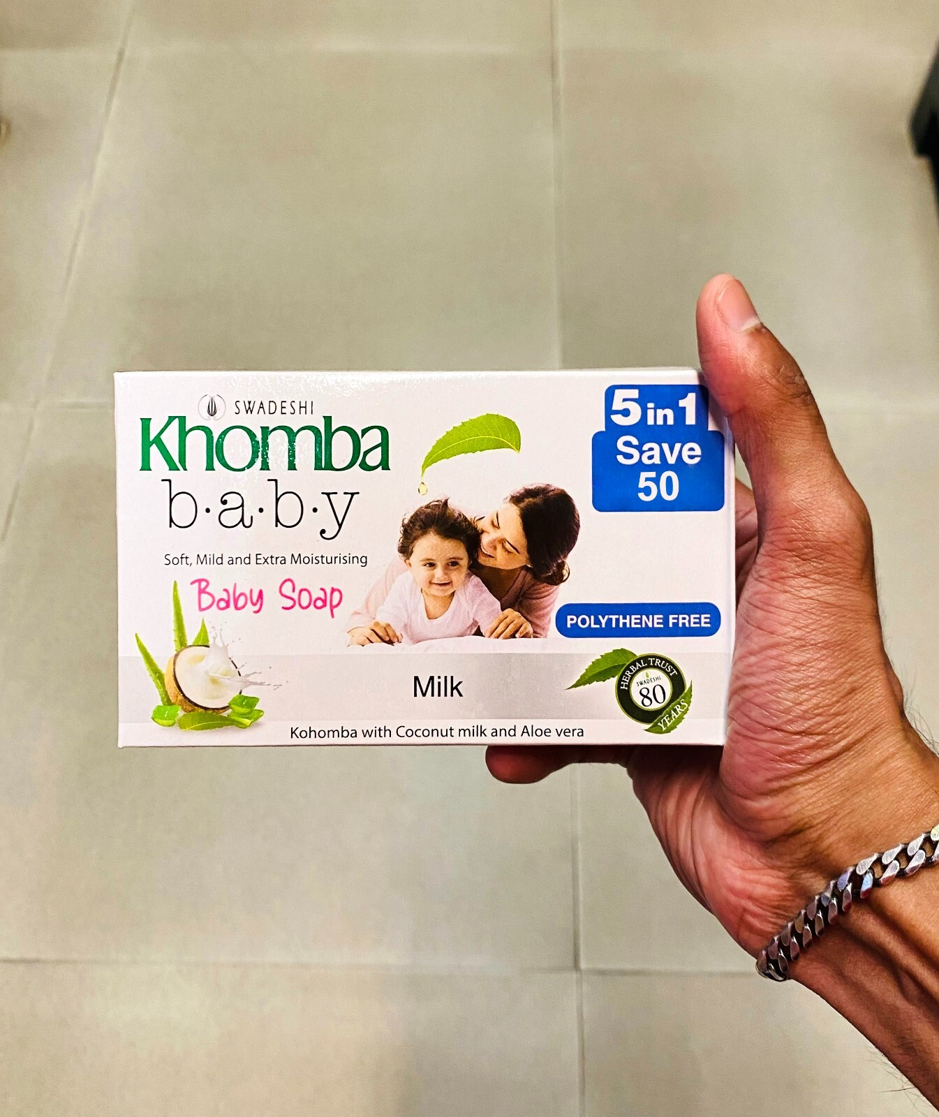 Swadeshi khomba Baby Soap Natural Herbal Beauty Skin 5 in 1 Pack FREE SHIPPING
