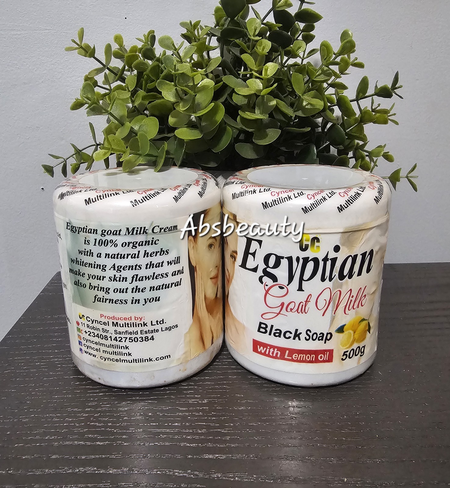 1×Egyptian Goat Milk Black Soap With Lemon Oil 500g