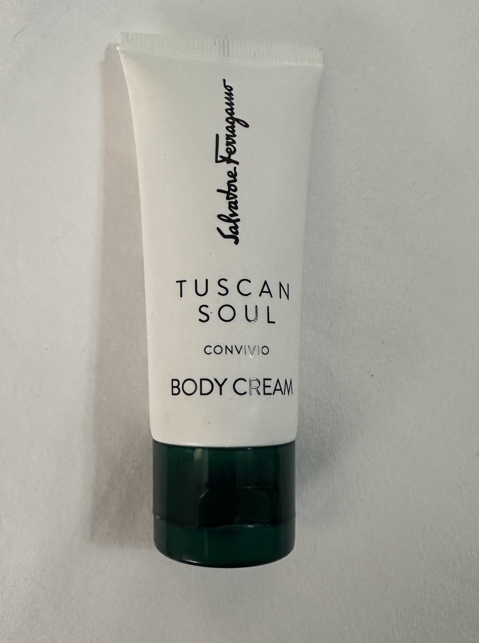 Salvatore Ferragamo Tuscan Soul Convivio Bar Soap 1.8oz & 1.18oz Body Cream