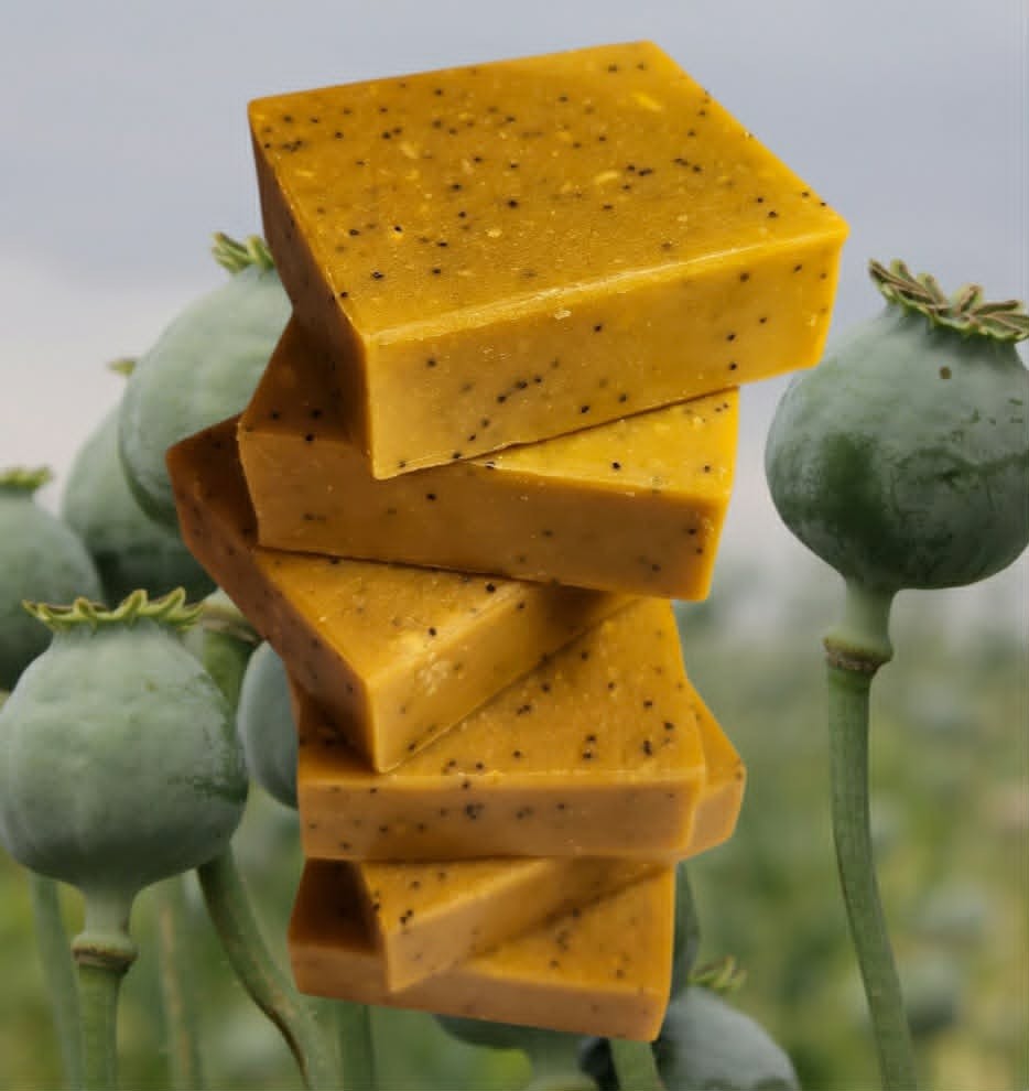 Lemon Zest w/ Poppy Seeds w/ Kojic Acid & Niacinamide B3 Scented Beauty Bar Soap