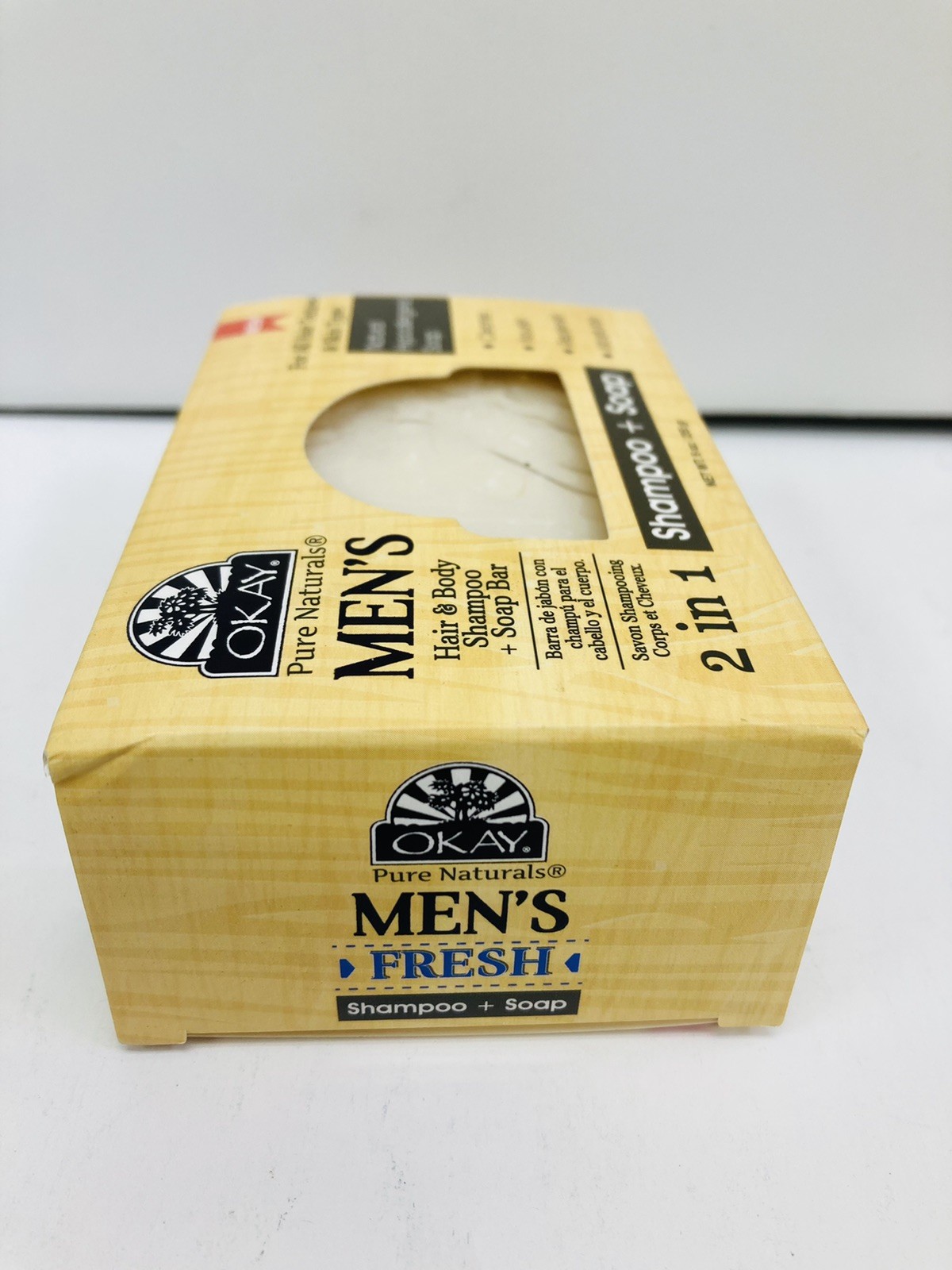 Okay Pure Naturals Men’s 2 In 1 FRESH Shampoo + Soap 9 Oz Lot of 3