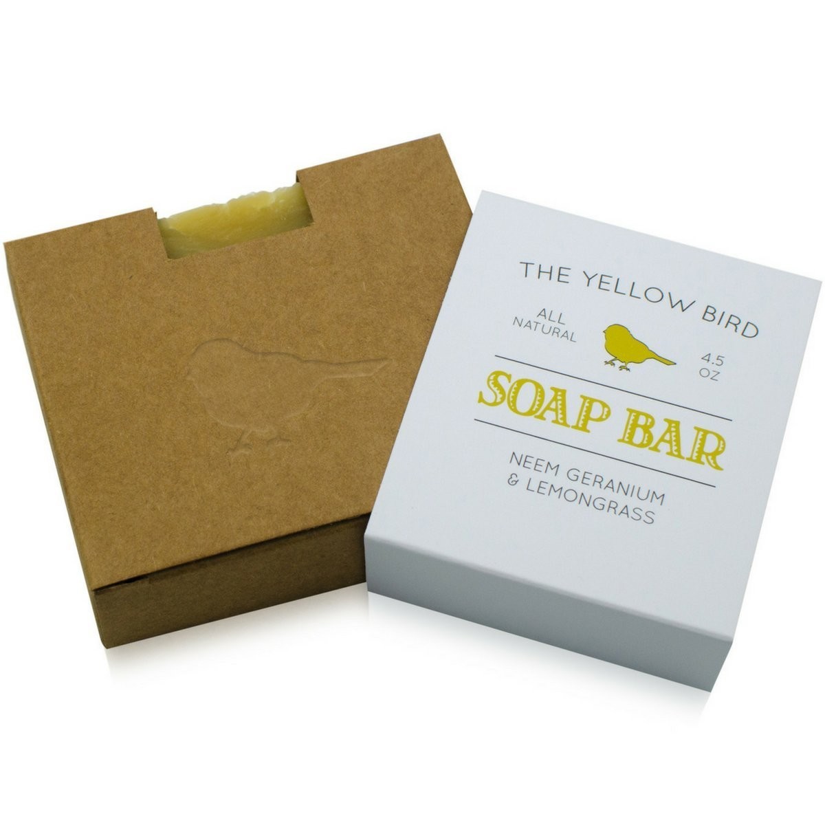 Natural Neem Soap with Geranium & Lemongrass – Ideal for Sensitive Skin (4.5 oz)