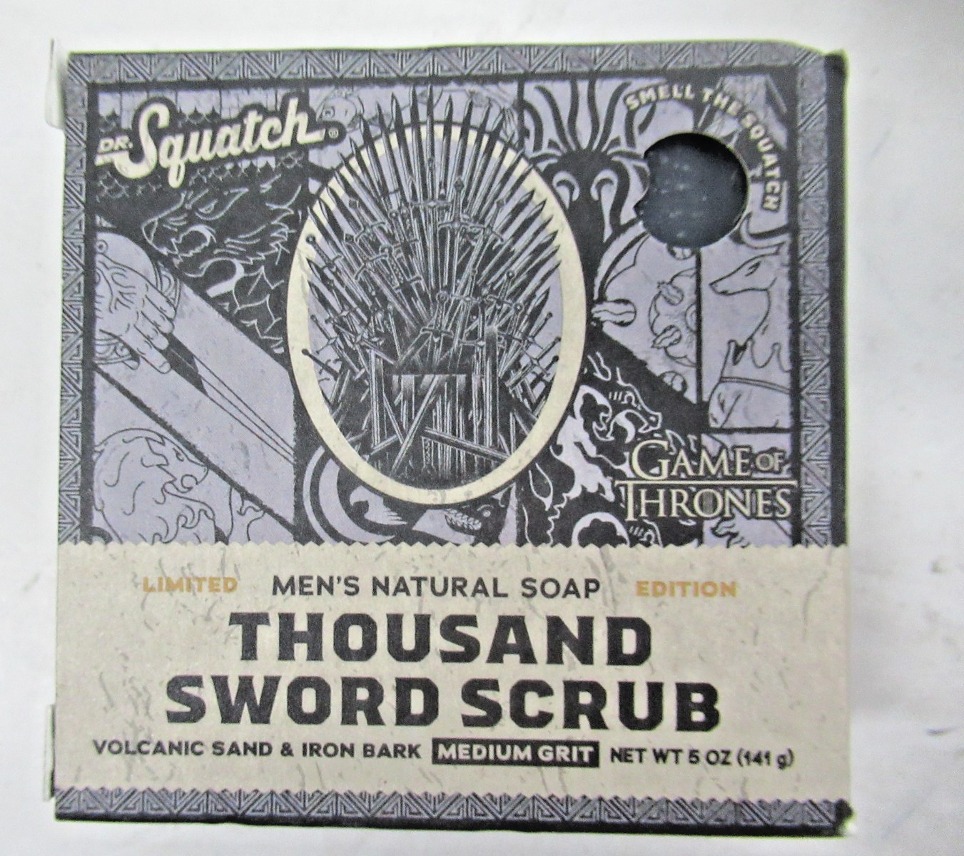 2x Dr. Squatch Bar Soap Game Of Thrones Edition 5oz bars, Thousand Sword Scrub