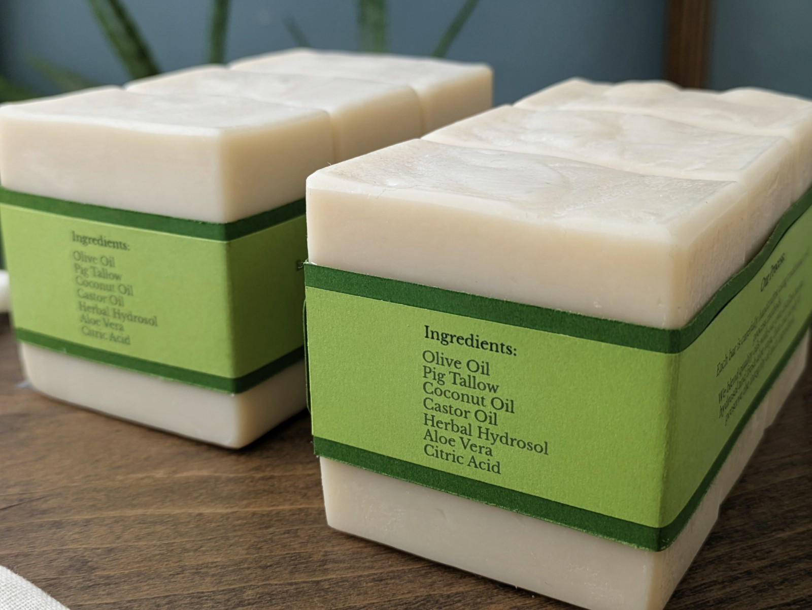 Olive Oil Soap Bars Set of 6 Unscented Handmade Cold Process Sensitive Skin