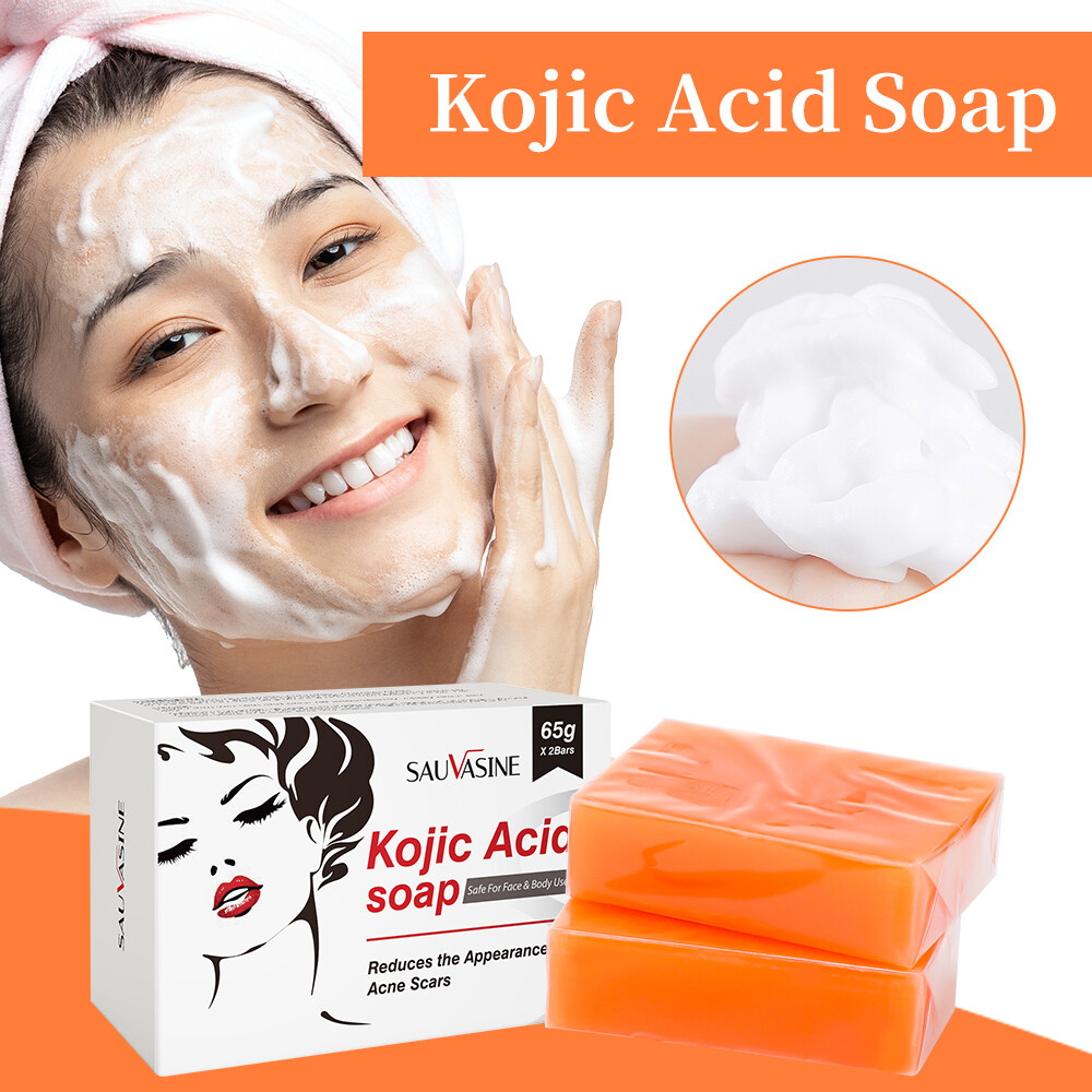 1-5X Kojic Acid Soap Dark Spot Whitening Turmeric Soap Skin Bleaching Lightening
