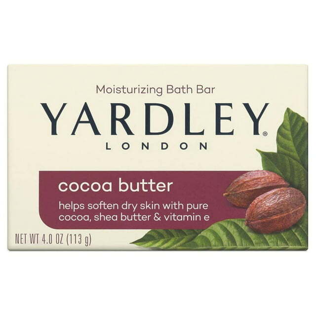 Yardley London Bath Bar Soap with Cocoa Butter Shea Butter & Vitamin E 4 Ounce