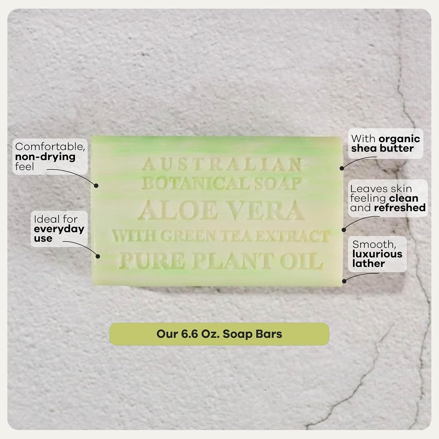 Refreshing Aloe Vera Green Tea Soap – Pack of 8