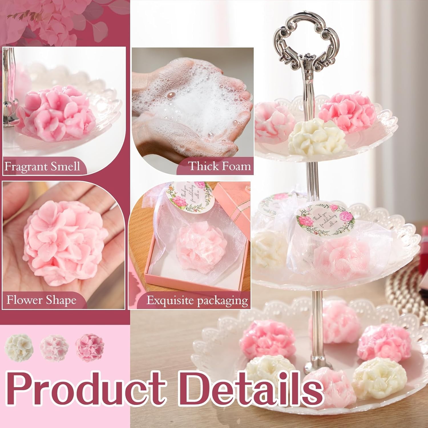 24 Set Flower Mini Soaps for Guests Flower Soap Wedding Handmade Gift Favors …