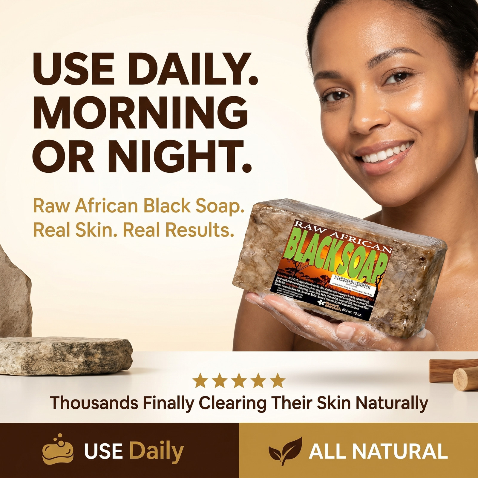 RAW AFRICAN BLACK SOAP – Acne, Eczema, Dark Spots & Deep Cleanse Eczema Relief