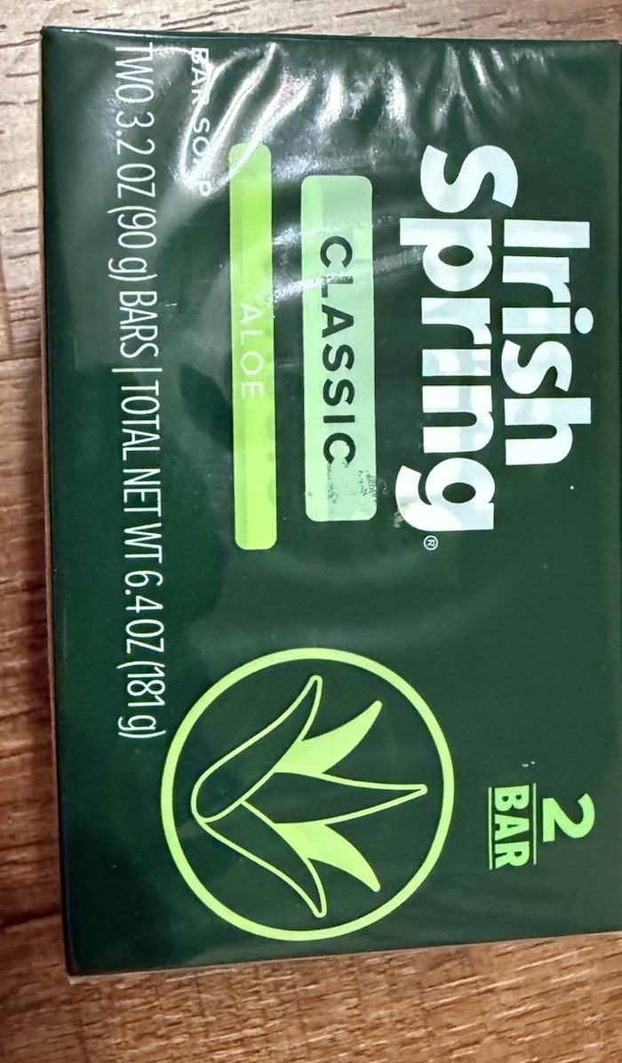Irish Spring Deodorant Aloe Bar Soap 2 Pack 3.2 Oz Personal Size Discontinued
