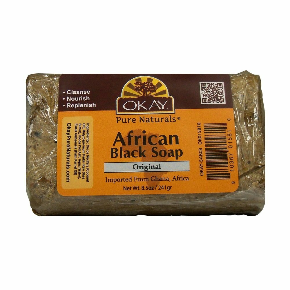 Okay All Natural African Black Soap Original 8.5Oz