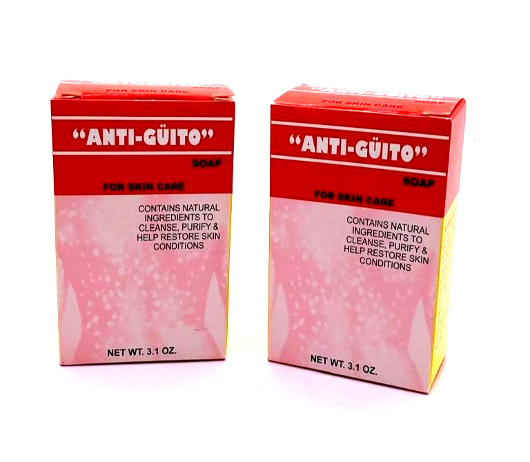 (Pack of 2) Anti-Güito Bar Soap for Skin Care Natural Botanical Formula, 3.1 oz