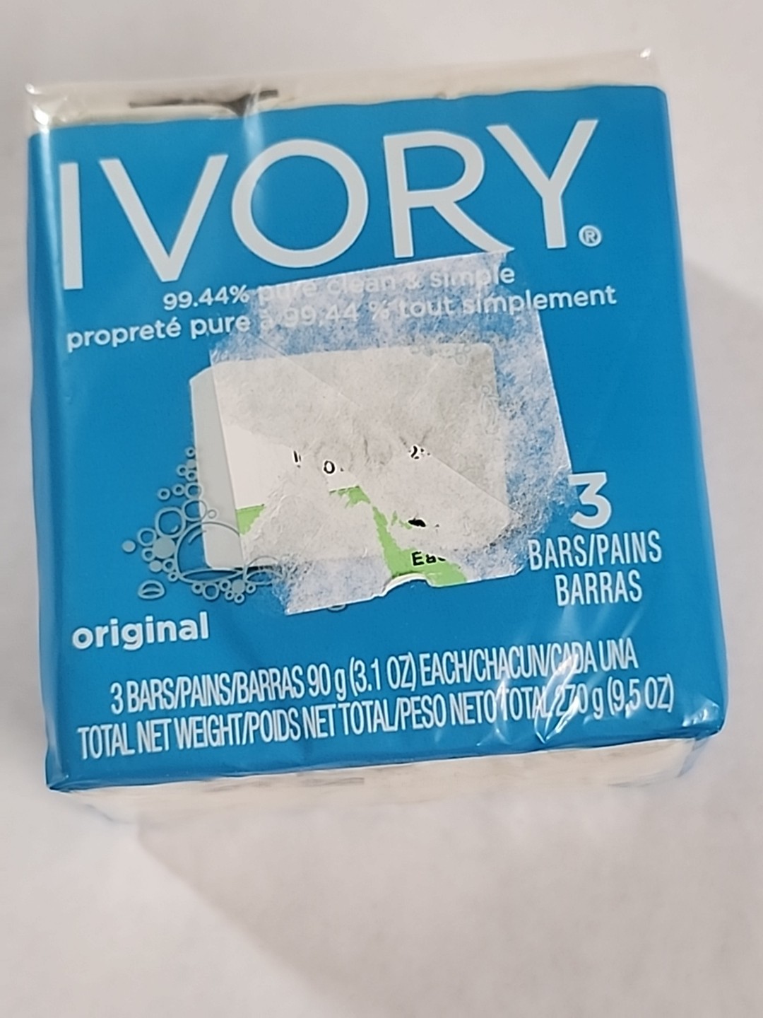 Vintage Original Ivory Soap Bar 3 Pack/9.5oz | 99.44% Pure Clean Simple | Sealed