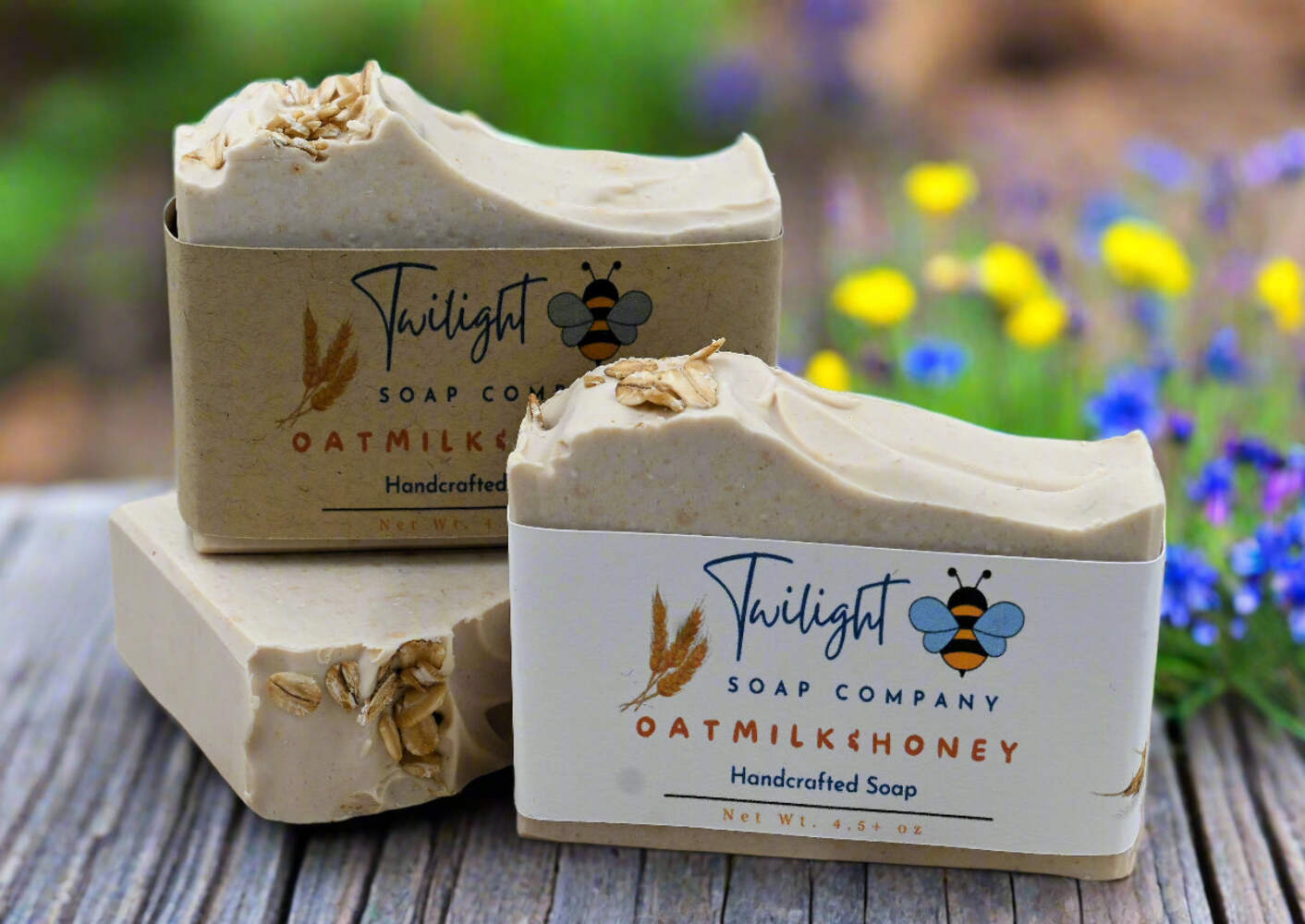 Oatmeal Milk Handmade Bar Soap with Colloidal Oats and Texas Honey