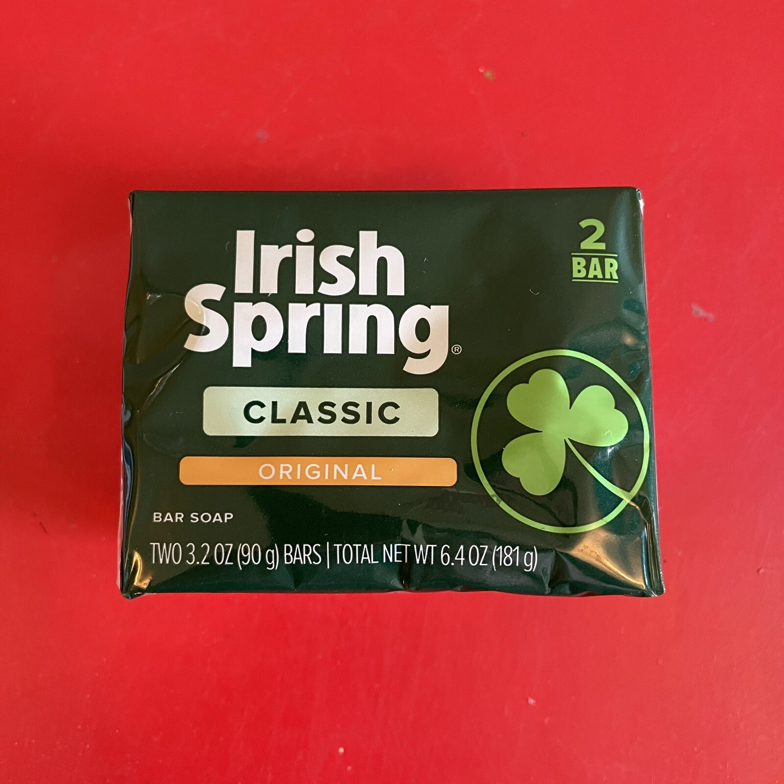 Irish Spring Original Scent Classic Bar Soap 2 Bars Each 3.2 oz