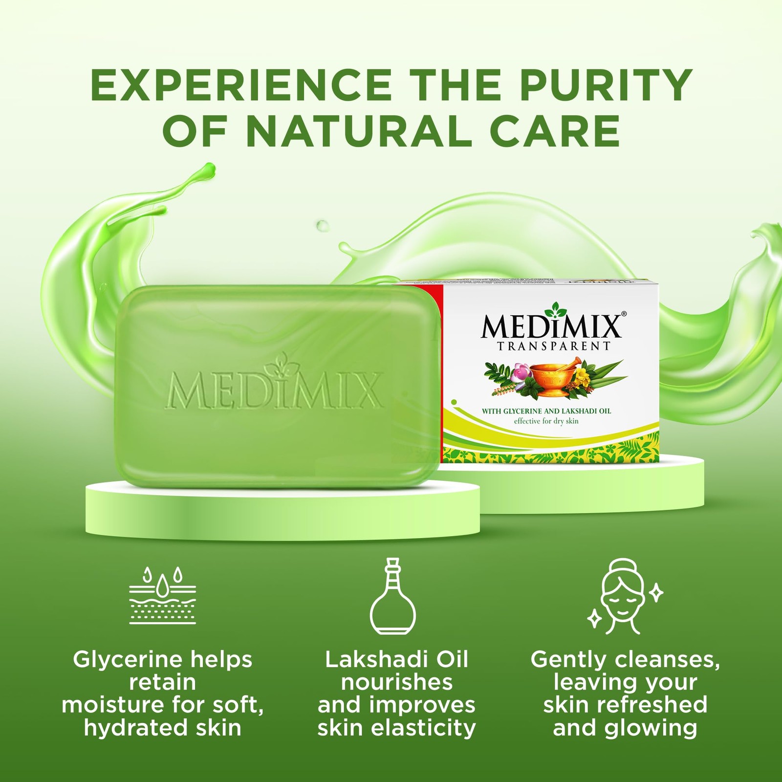 Medimix Ayurvedic Bathing Bar Soap 125g (4 Pack) – Glycerine & Lakshadi Oil