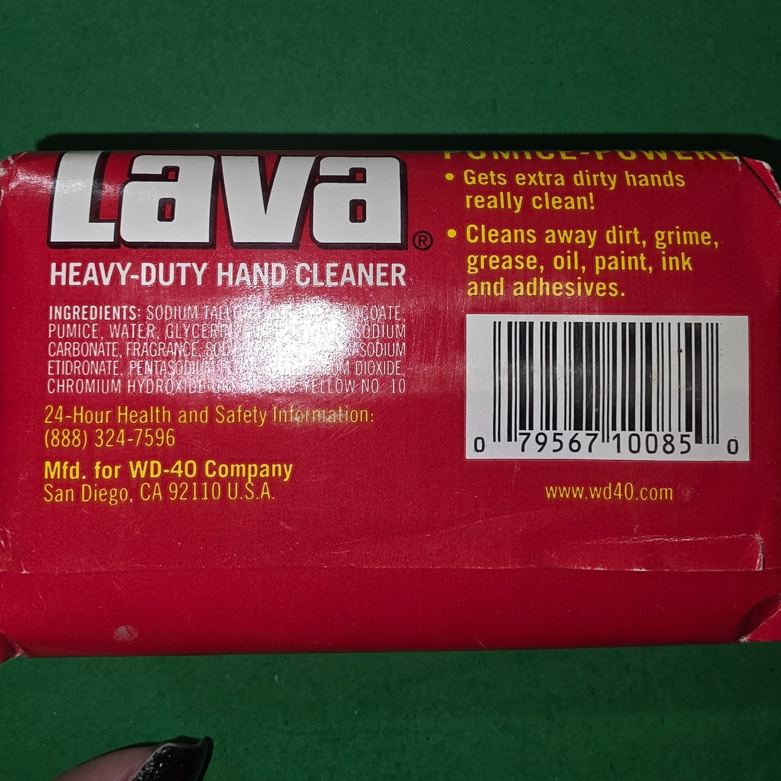 Lava WD-40 Heavy Duty Hand Cleaner and Moisturizing Bar Soap 5.75 Ounces 1 pack