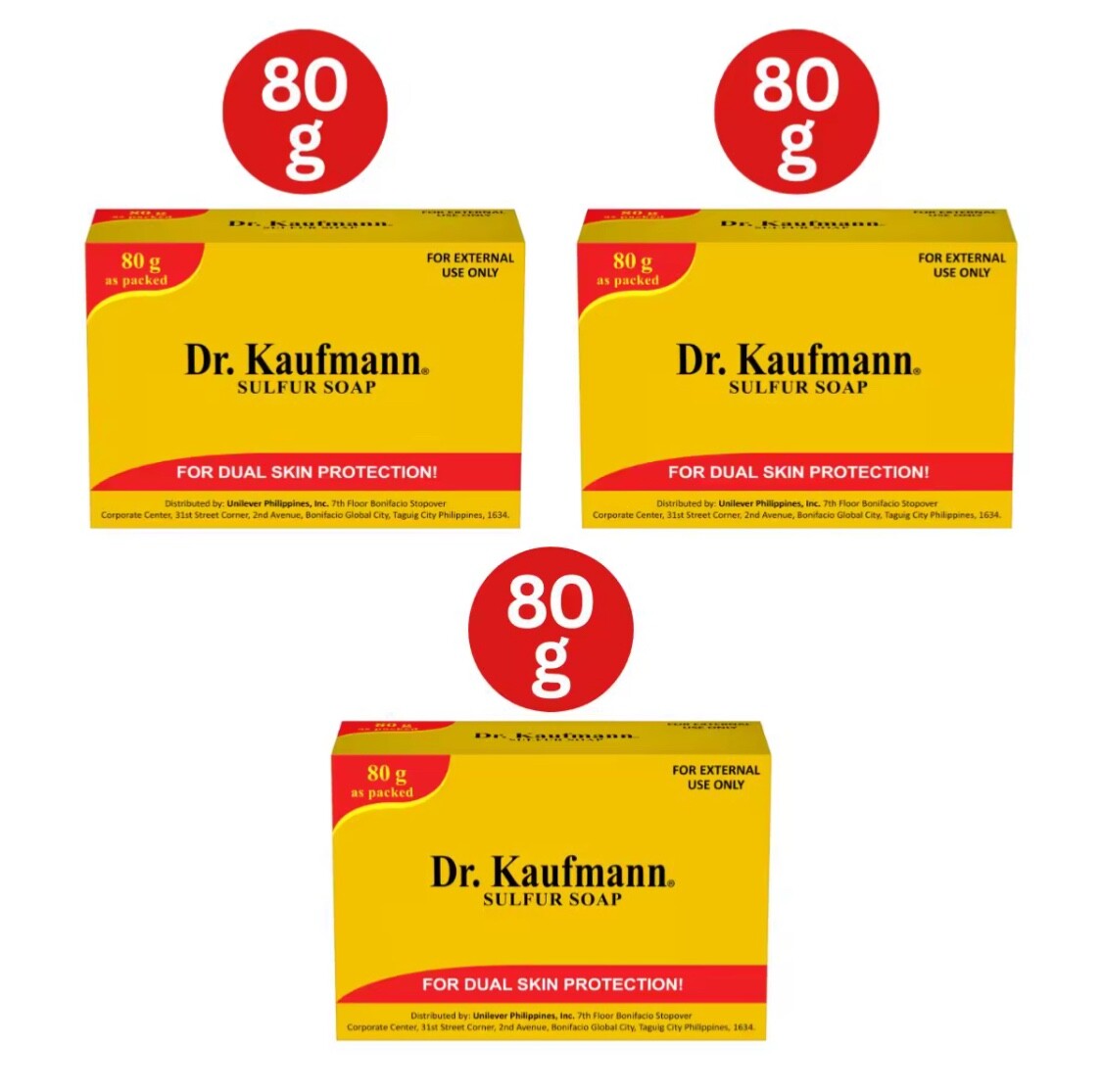 Lot of 3 Dr. Kaufmann Medicated Sulfur Soap