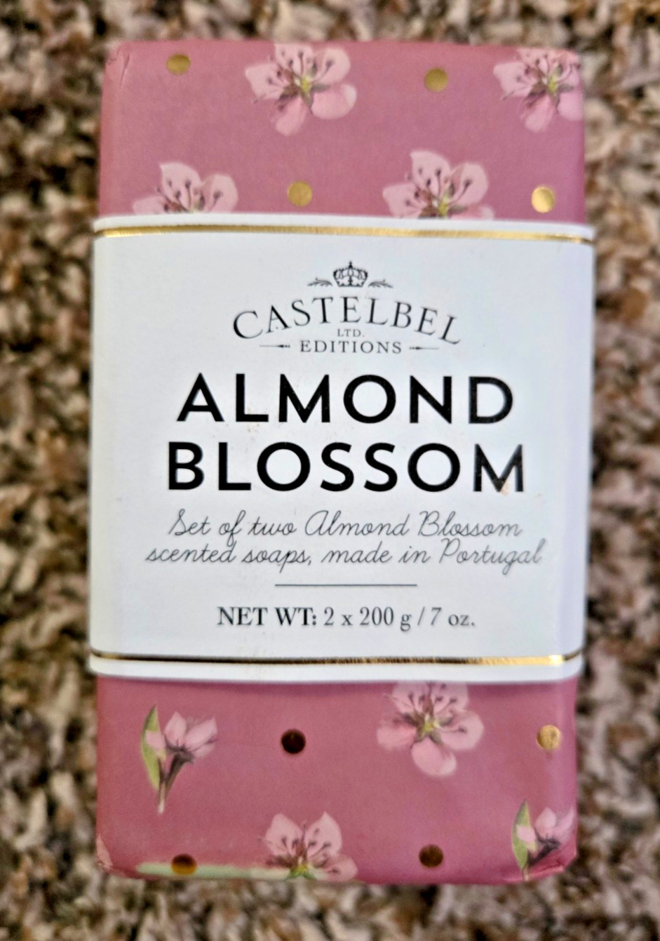 Castelbel Almond Blossom Soap Set 2×200g/7oz Made in Portugal- New