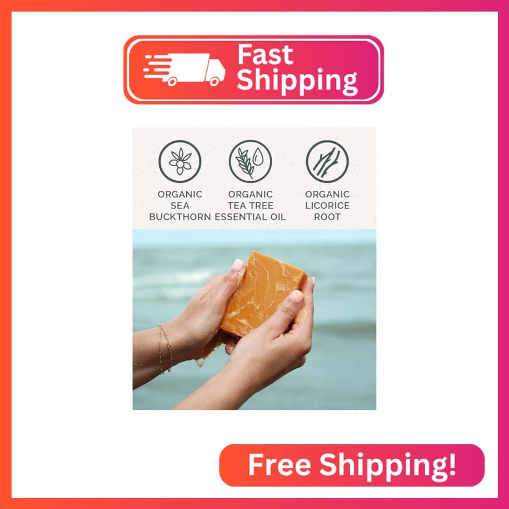 Chagrin Valley Natural Soap Bar – Sea Buckthorn, Organic Tea Tree Oil & Green Te