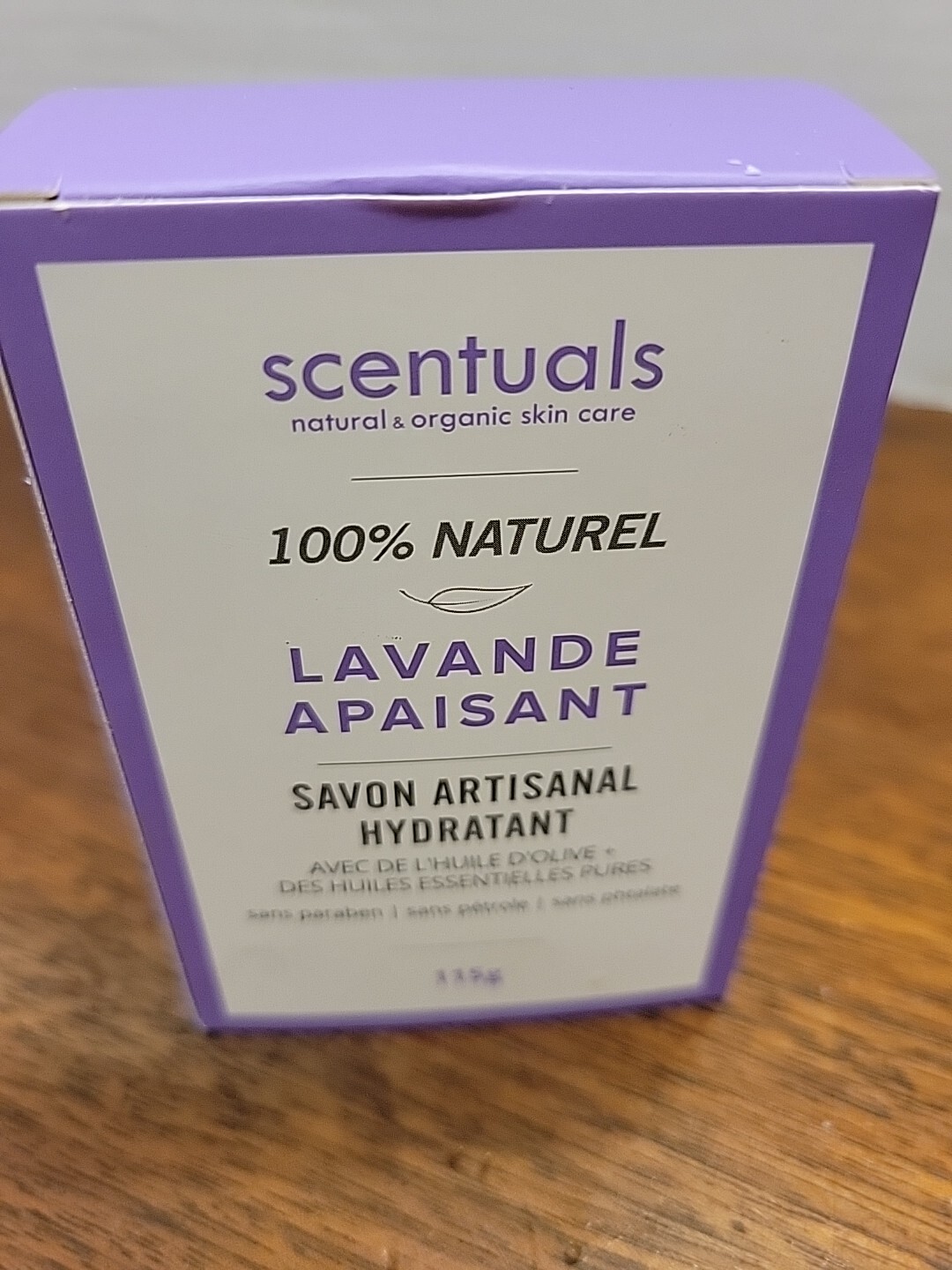 Scentuals Bar Soap 115g – Calming Lavender 100% NATURAL made with Olive Oil