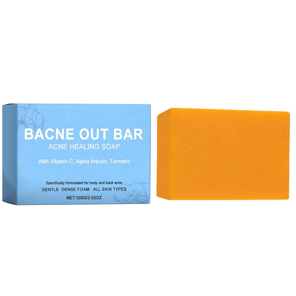 Bacne Out Bar Soap,Turmeric Vitamin C& AlphaArbutin Natural Body AcneTreatment