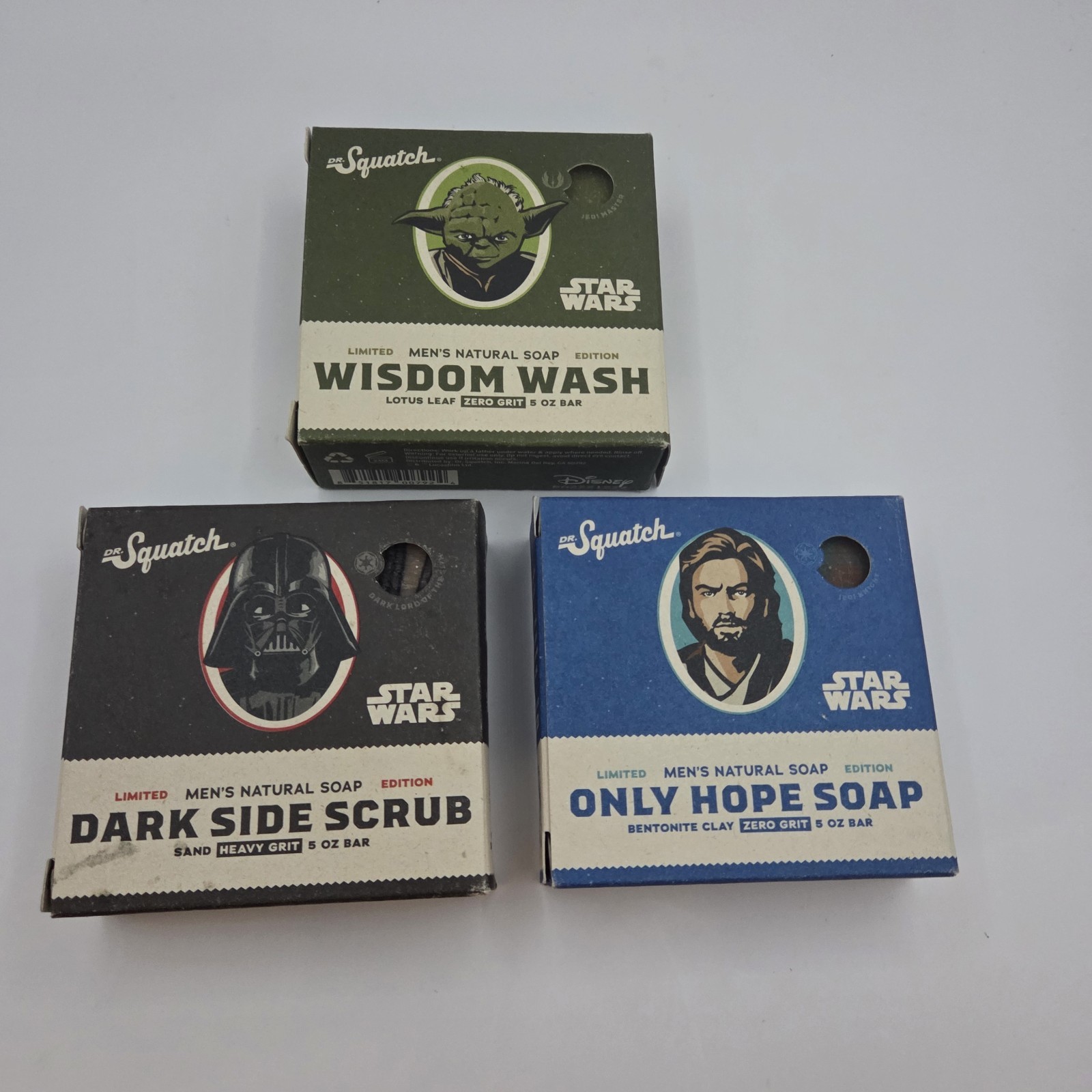 Dr. Squatch Star Wars Soap Gift Set Three Bars Collection 1 Body Cleaner Lim Ed