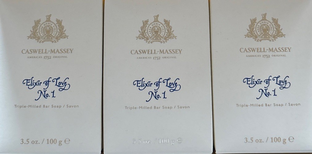 Caswell Massey Elixir of Love No. 1 Luxury Bath Soap 3 Bars 3.5 oz Each NEW