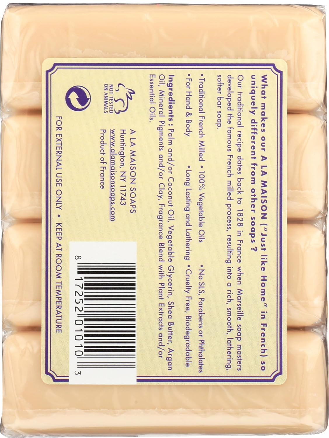 Lavender Flower Bar Soap – Triple French Milled Natural Moisturizing Hand Soap B