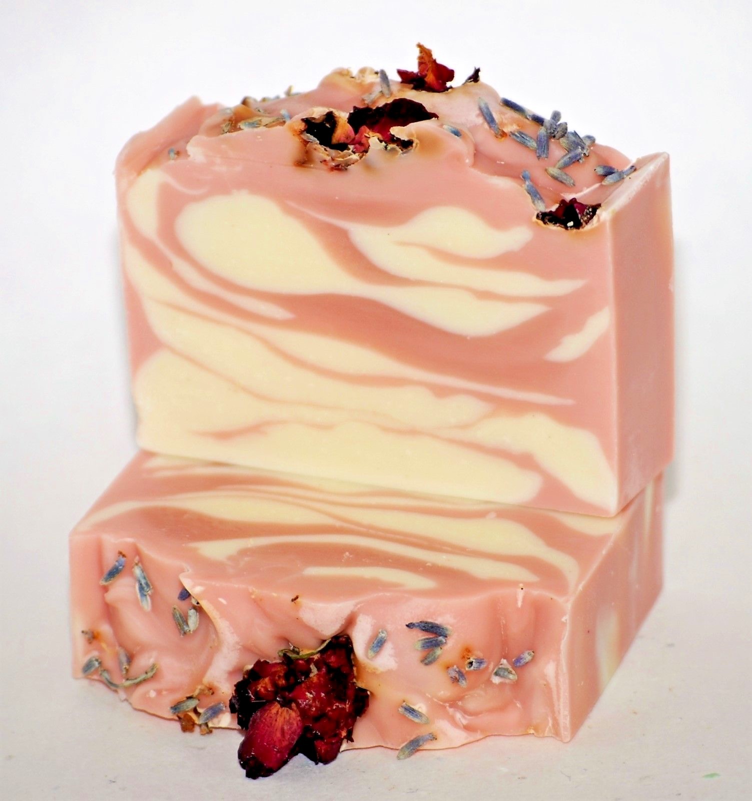Handmade Floral Rose Clay Soap Made with Non GMO Ingredients Net Wt. 4.00-5.00oz