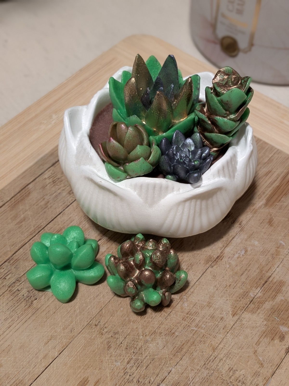 Handcrafted Goat’s Milk Soap Succulent Set! Emerald Agave Scent/ Custom +$5