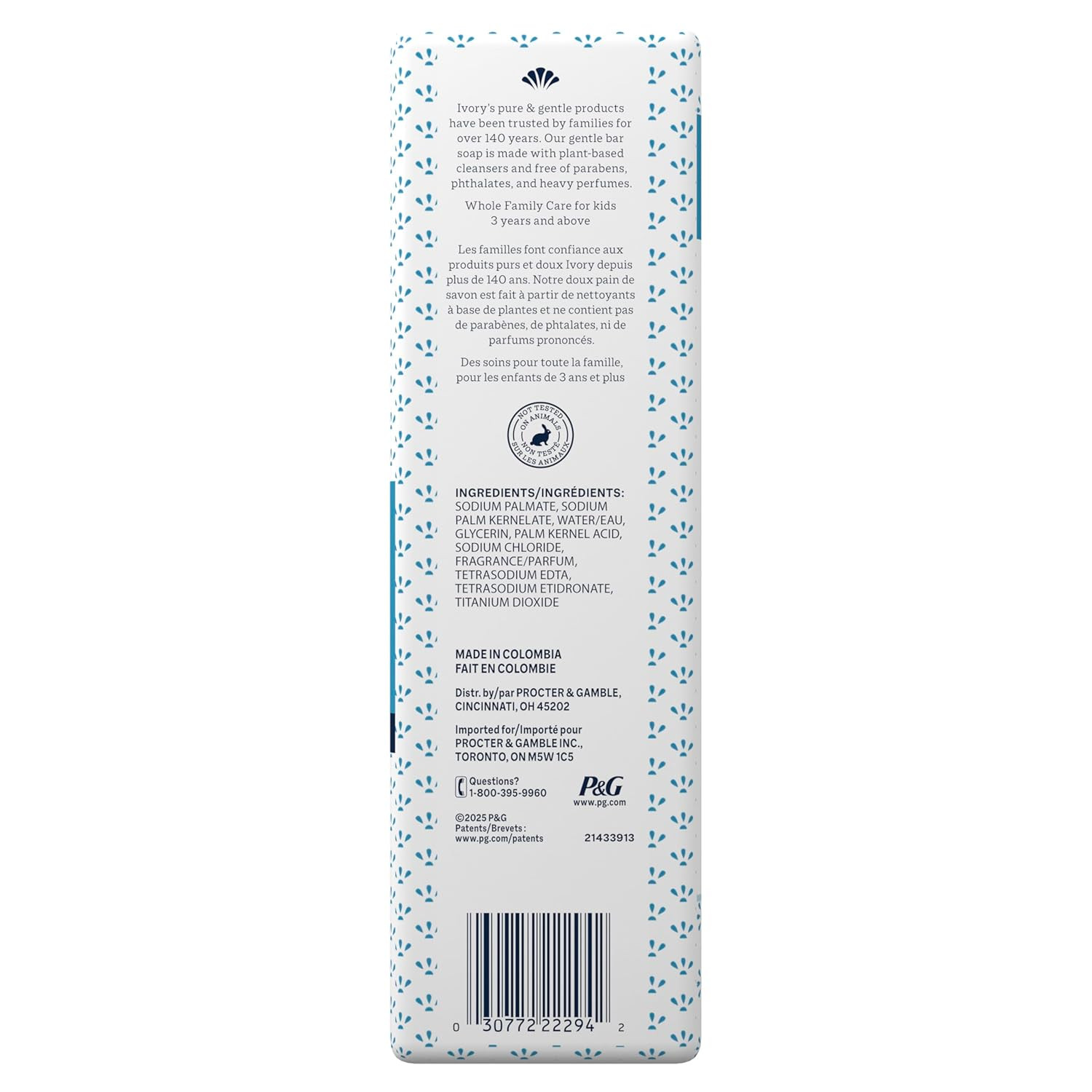 Gentle Pure Bar Soap 99.44% Plant Based 10 Count 4oz Original Scent All Skin Typ