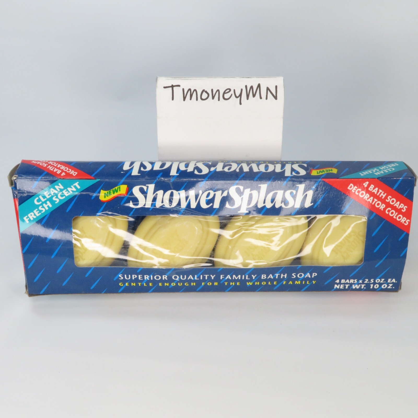 Shower Splash – Soap – 4 Bar Set – Easter Yellow – Clean Fresh Scent – Vintage