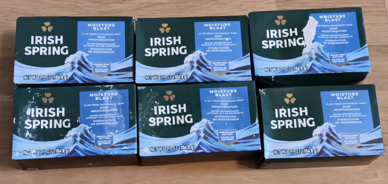 Irish Spring Aloe Mist Original Moisture Blast Zest Aqua Bar Soap Lot 25 Count