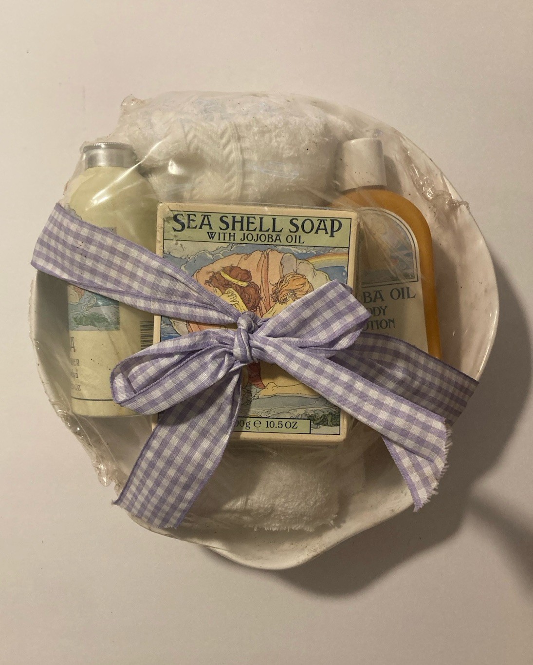 Crabtree & Evelyn Jojoba Shell Soap 10.5oz, Lotion & Talc Powder, Towel & Dish