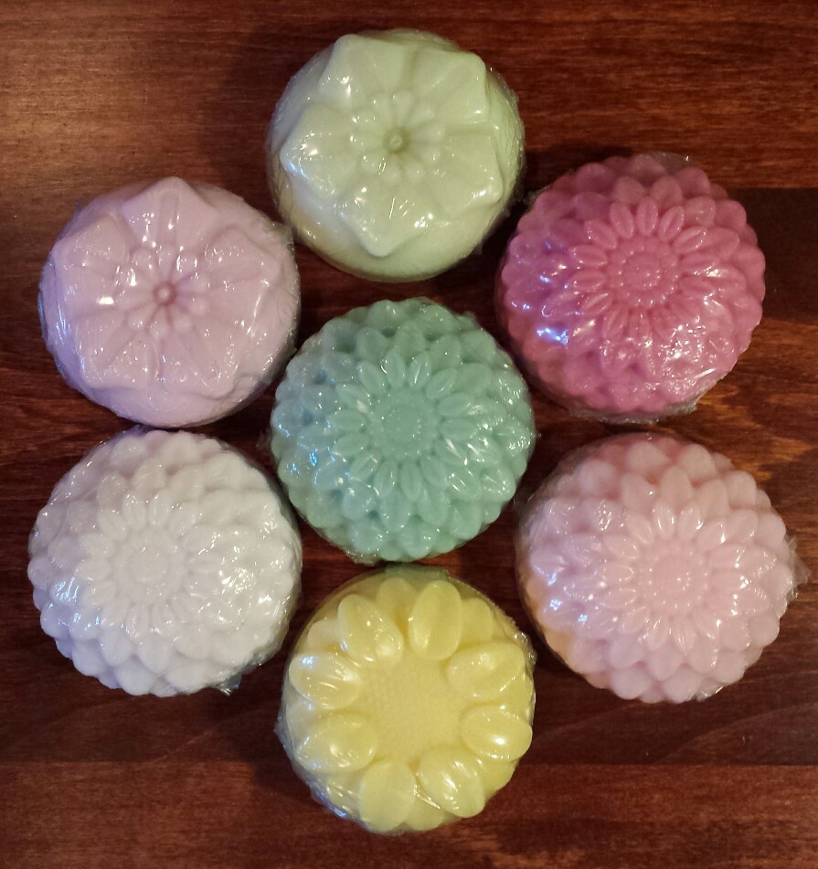 Flower Aromatherapy Handmade Soap-10 scents 2 sizes single set of 2 or 1 dozen