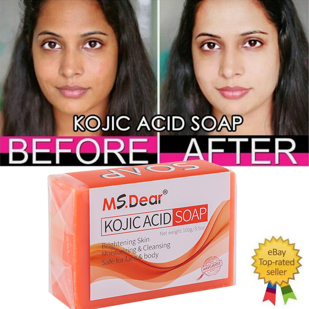 1Pcs Kojic Acid Soap Dark Spot Whitening Turmeric Soap Skin Bleaching Lightening
