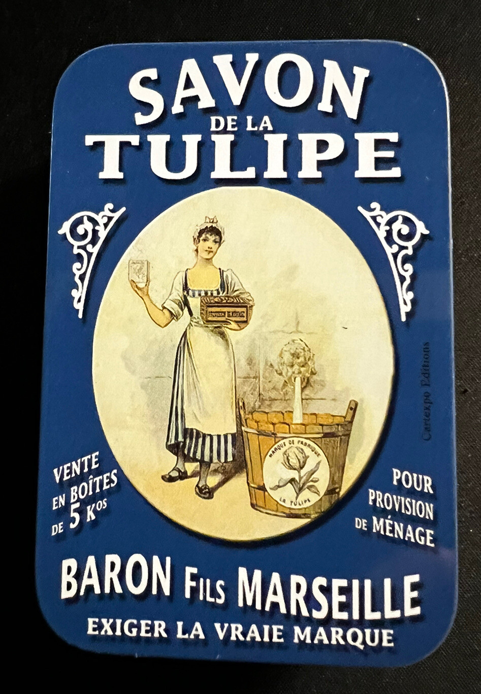 Savin de la Tulipe Lavender Soap New In Tin.
