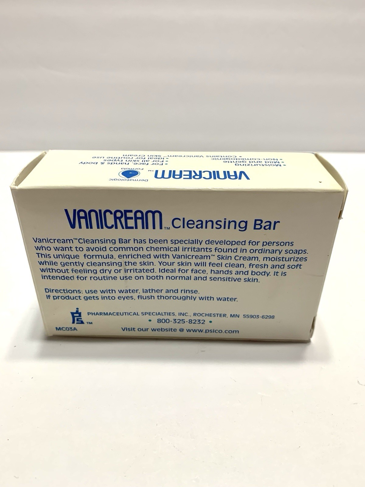 Vanicream Cleansing Bar for Sensitive Skin Dermatologist Tested 3.9 oz
