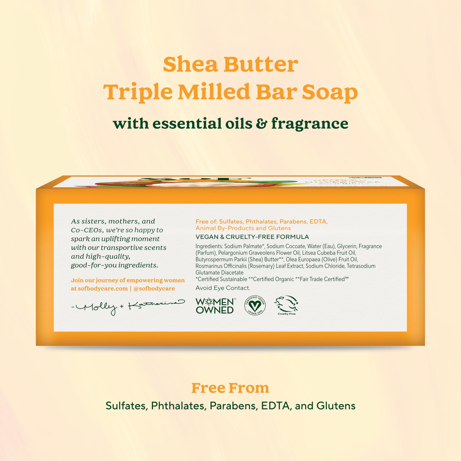 Shea Butter Clean Bar Soap by South of France Clean Body Care | Triple-Milled