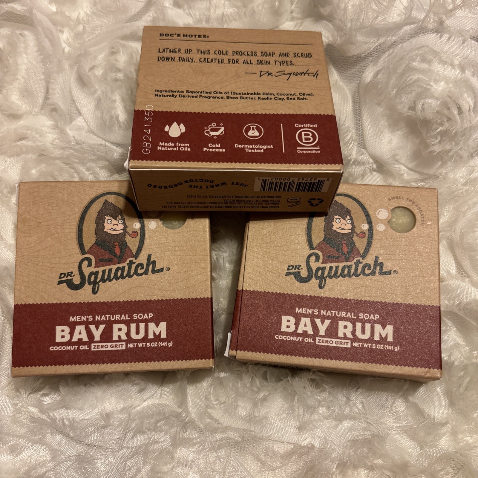 Men’s All-Natural Bay Rum Soap Collection – 3 Pack Cold Process Bars