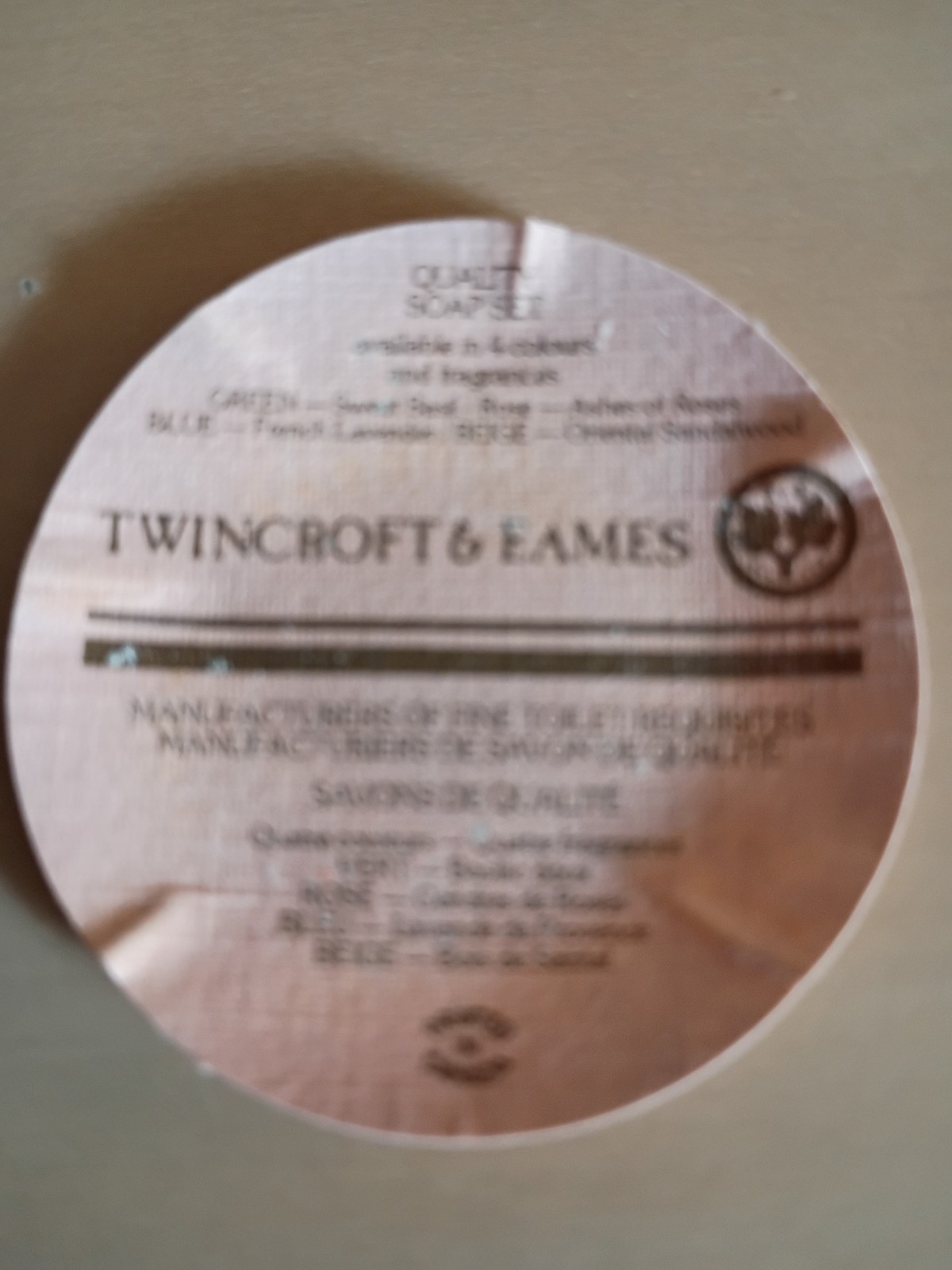 Twincroft & Eames Soap Set 4 Round Bars Floral Vintage Sweet Basil Lavender NOS