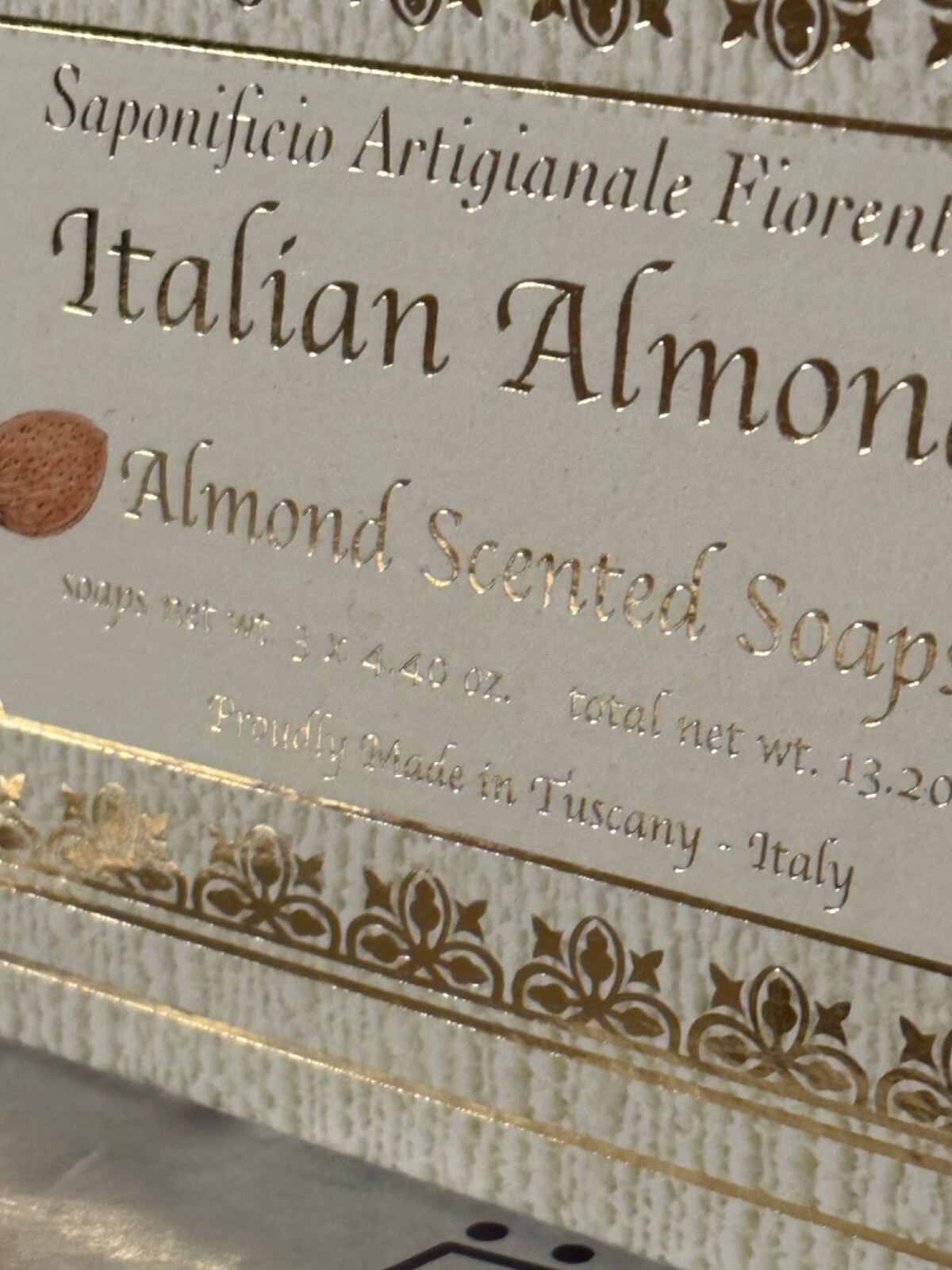SAPONIFICIO ARTIGIANALE FIORENTINO *ITALIAN ALMOND *3X4.40oz Handmade TuscanSoap