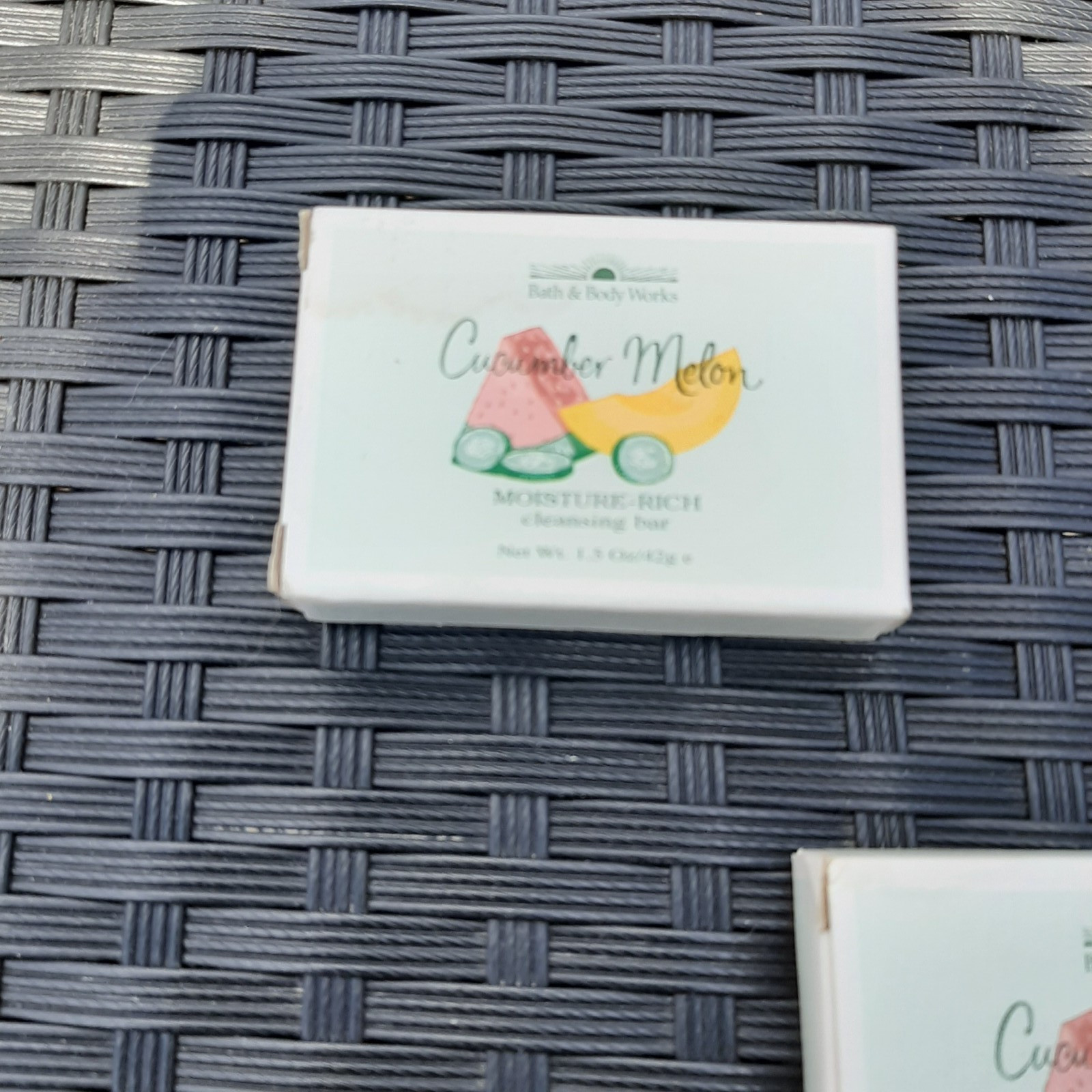 Bath & Body Works Cucumber Melon Moisture Rich Cleansing Bars 1.5oz NOS Lot of 2