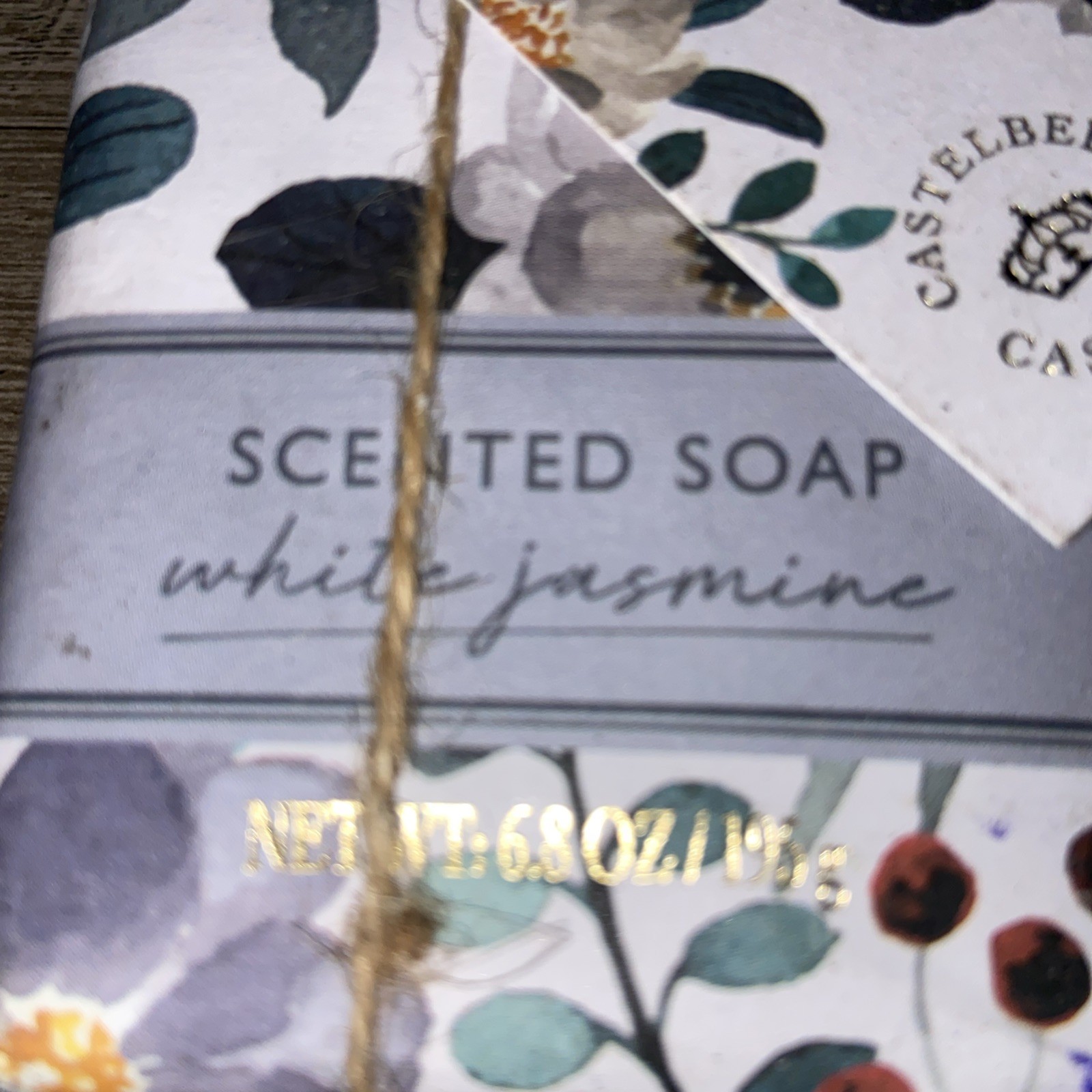 Castelbel Luxury Bath Bar Soap White Jasmine 6.8 ounces Floral Wrap Great Gift