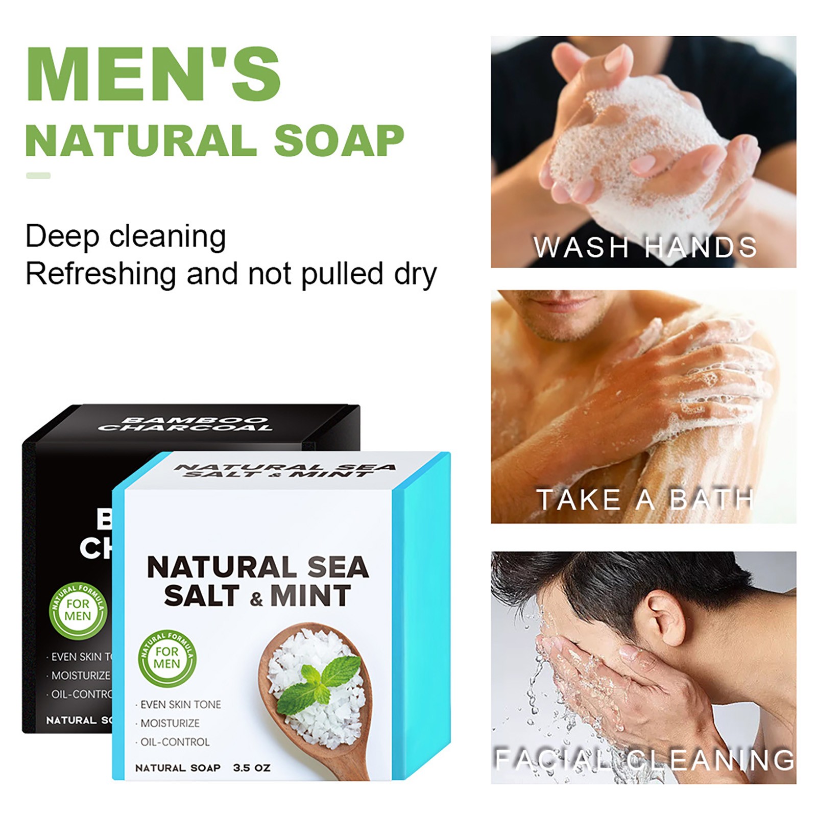 Men’s Bath Soap For Daily Use Cologne Scented Soap Bar For Bathing Body Soap