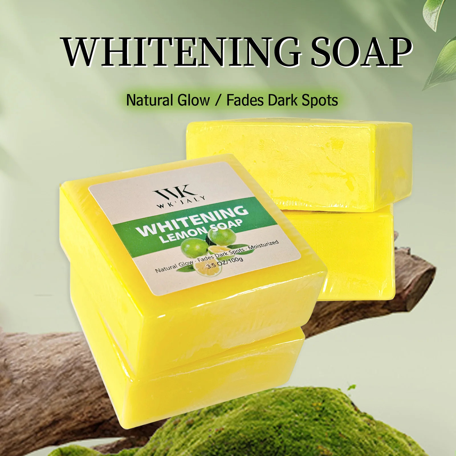 Moisturizing Whitening Lemon Body Soap WK JALY With Glutathione Shea Butter Oil