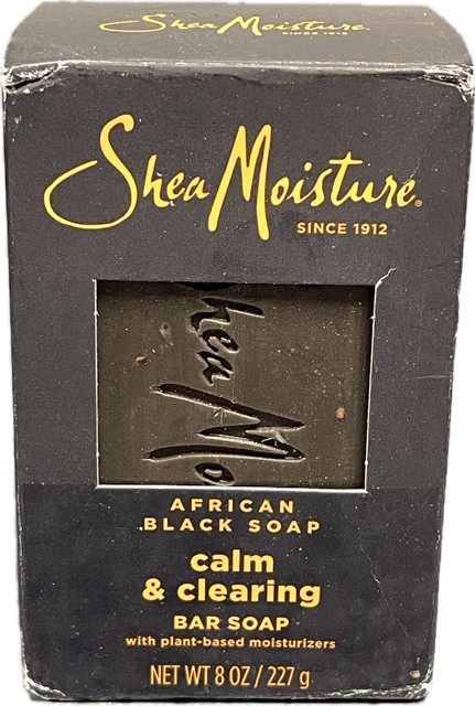 SHEA MOISTURE African Black Soap w/ Shea 8 oz CALM & CLEARING BAR SOAP NEW BOX