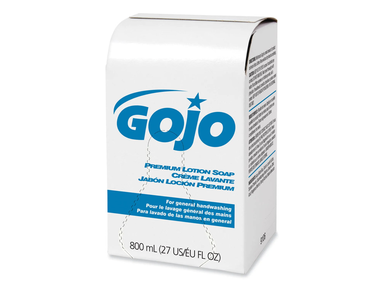 GOJO Premium Lotion Soap, Waterfall – 800 mL Bag-in-Box Refill – 12/Carton 9106-